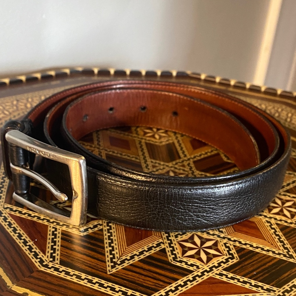 Men's coach black leather belt Buckle USA 40 x 1”